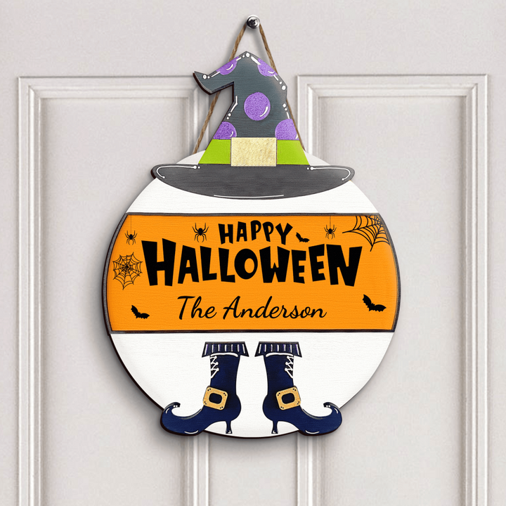 Personalized Door Sign - Gift For Family - Happy Halloween