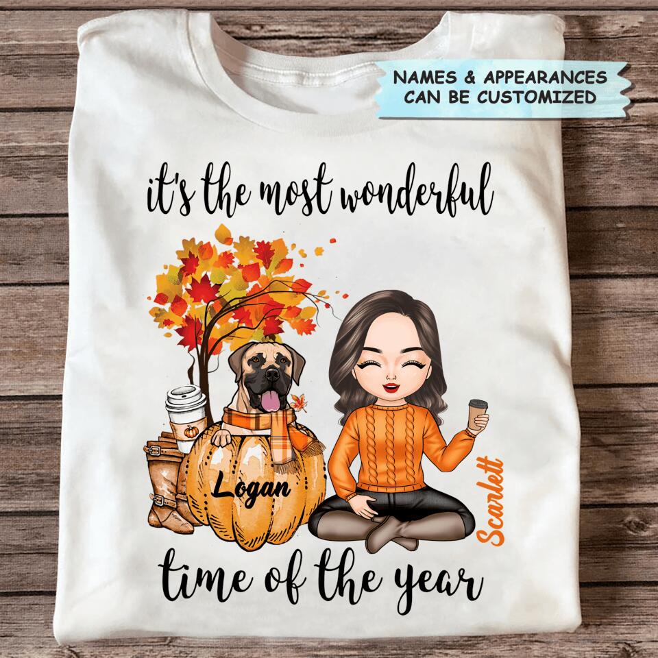 Personalized T-shirt - Gift For Dog Lover - It's The Most Wonderful Time Of The Year