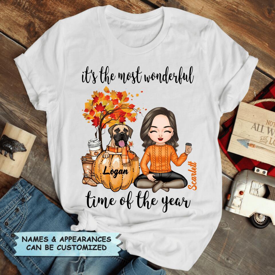 Personalized T-shirt - Gift For Dog Lover - It's The Most Wonderful Time Of The Year