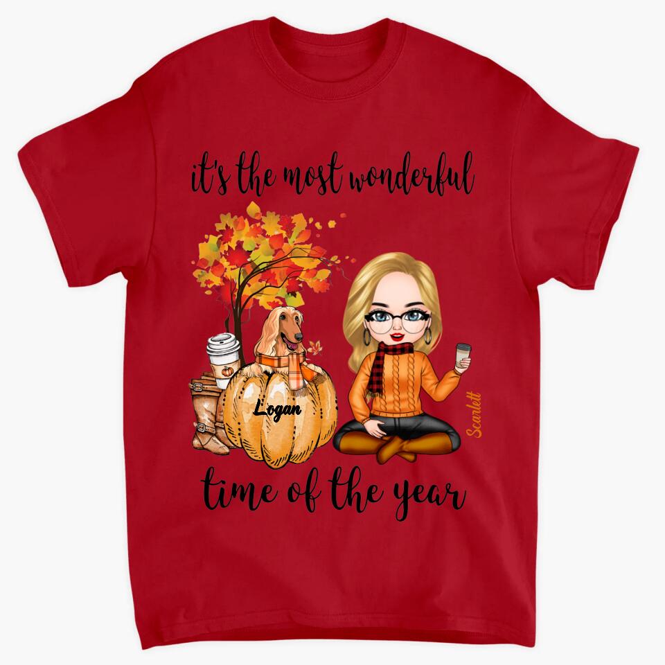 Personalized T-shirt - Gift For Dog Lover - It's The Most Wonderful Time Of The Year