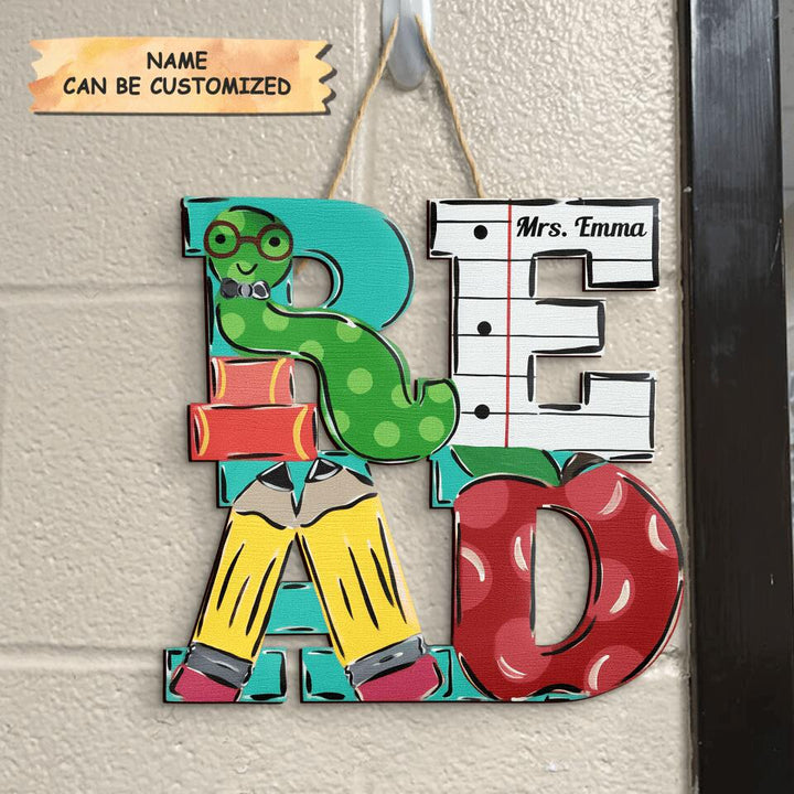 Personalized Door Sign - Gift For Teacher - Love Reading