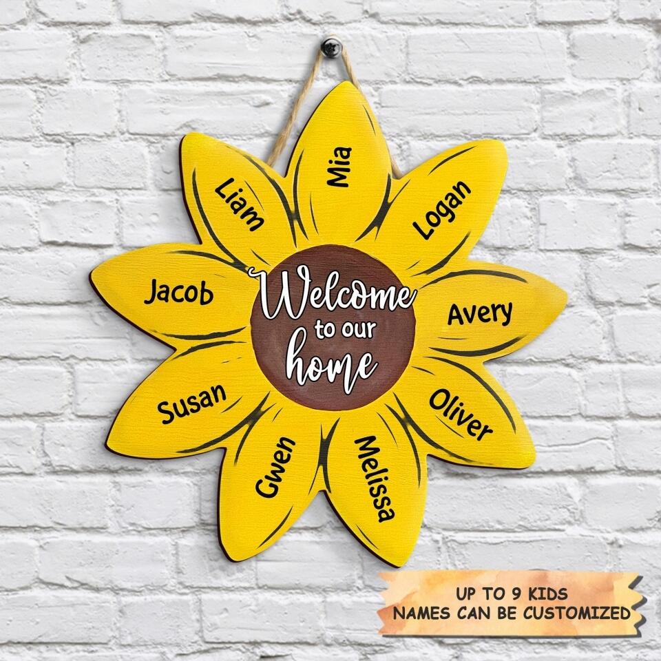 Personalized Door Sign - Gift For Family Member - Welcome To Our Home