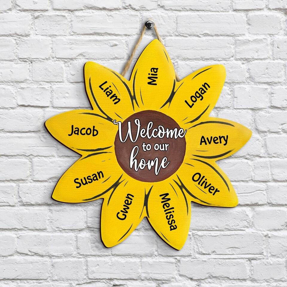 Personalized Door Sign - Gift For Family Member - Welcome To Our Home