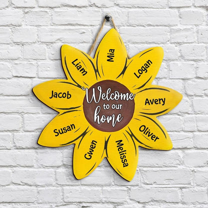 Personalized Door Sign - Gift For Family Member - Welcome To Our Home