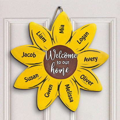Personalized Door Sign - Gift For Family Member - Welcome To Our Home