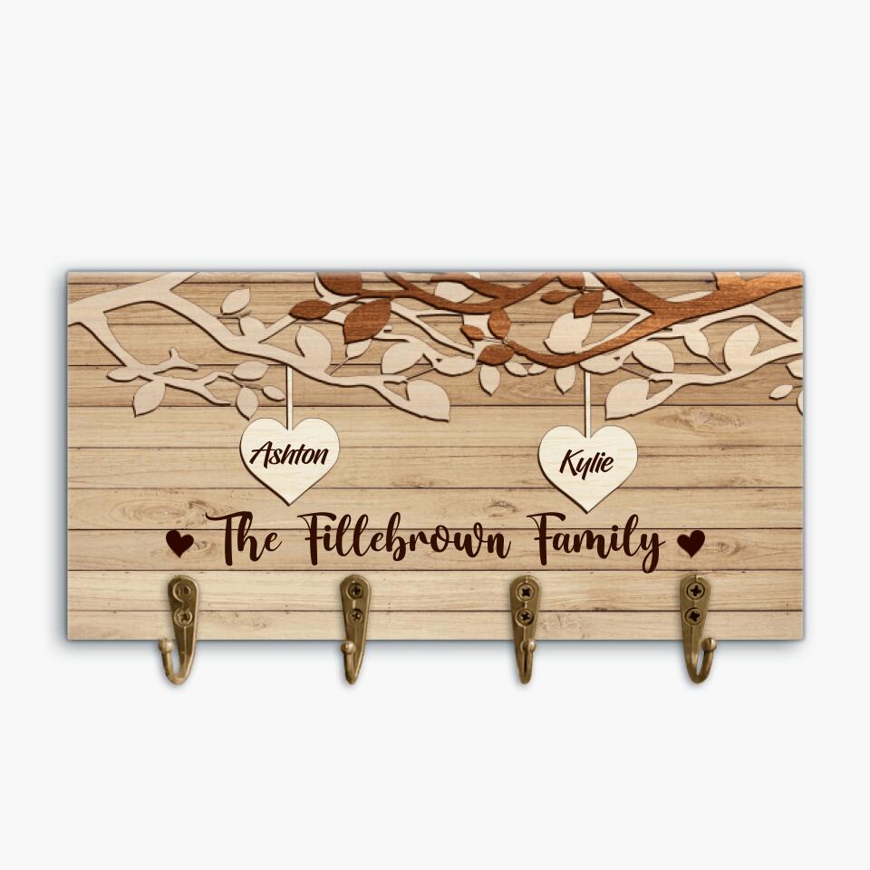 Personalized Key Holder - Gift For Family - Family Tree