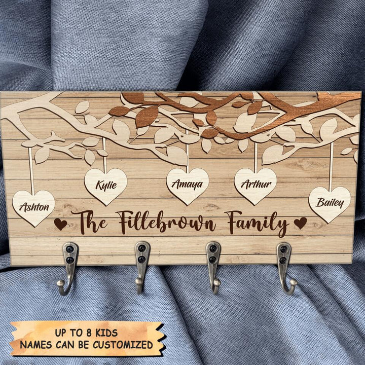 Personalized Key Holder - Gift For Family - Family Tree
