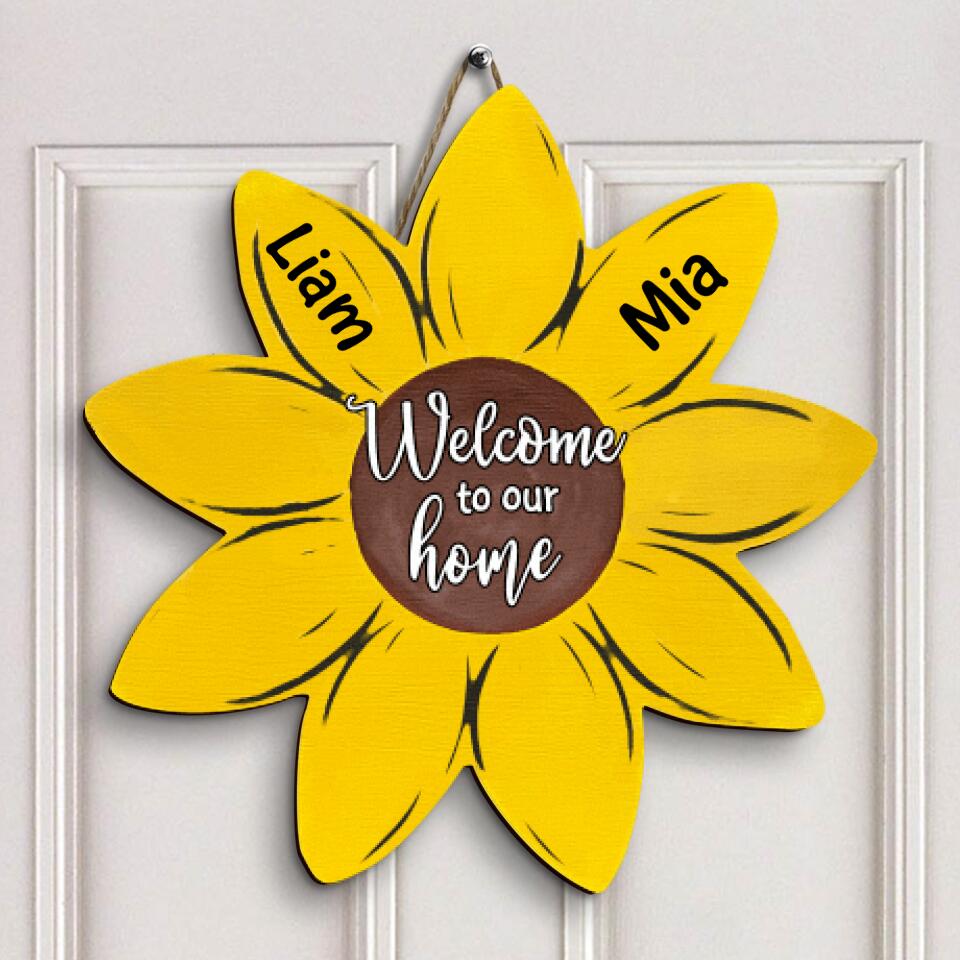 Personalized Door Sign - Gift For Family Member - Welcome To Our Home