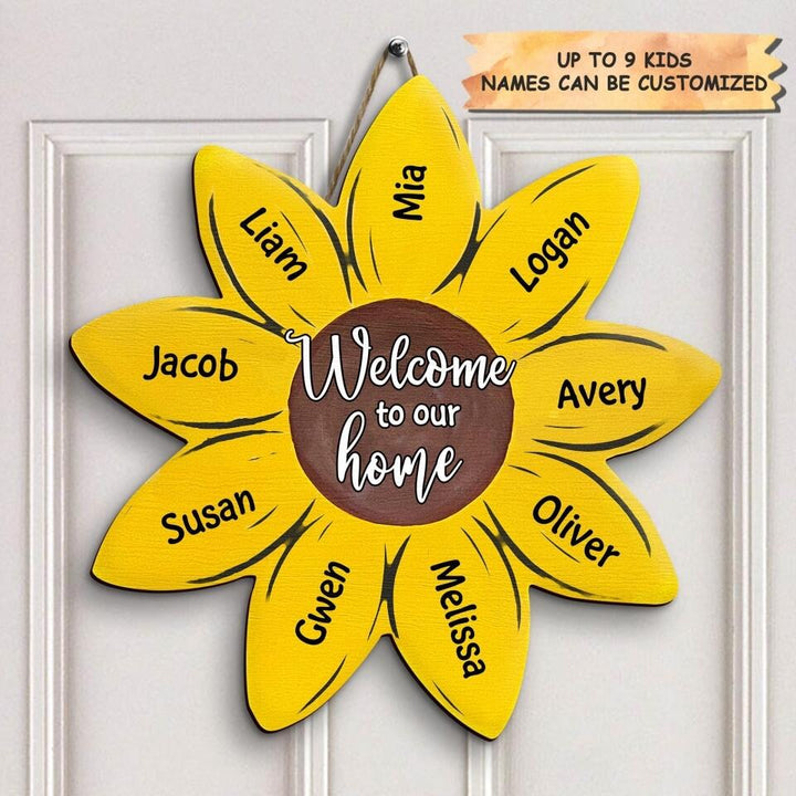Personalized Door Sign - Gift For Family Member - Welcome To Our Home