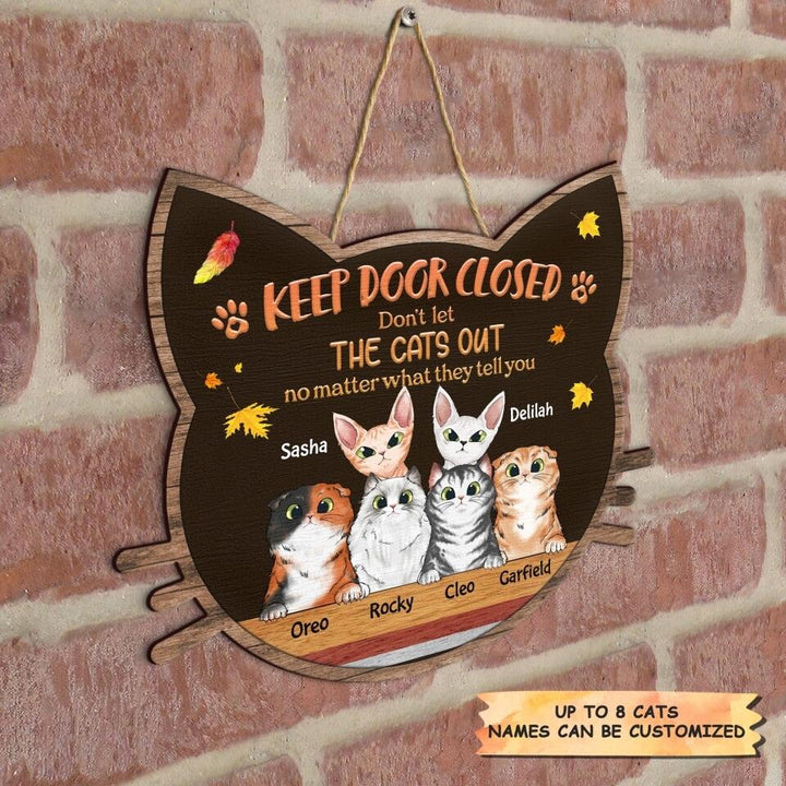 Personalized Door Sign - Gift For Cat Lover - Welcome To Our Home