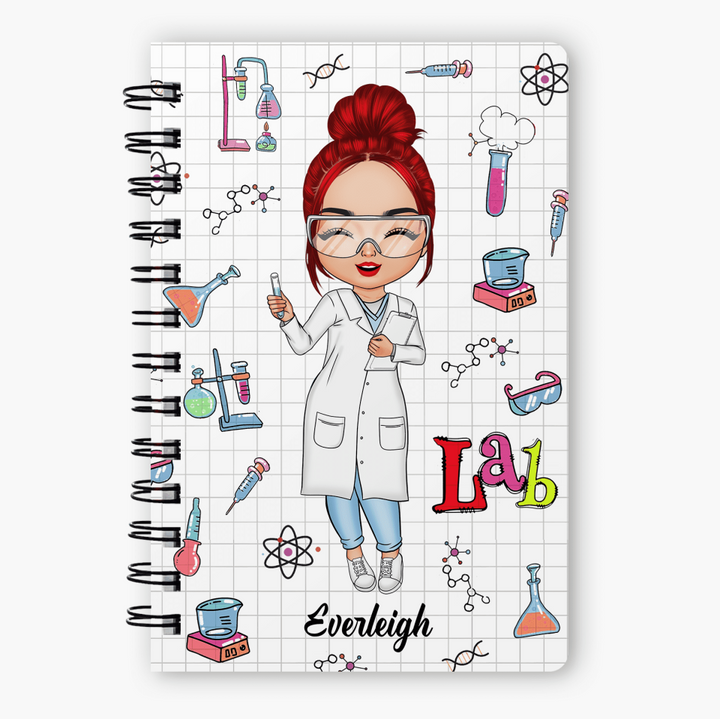 Personalized Spiral Journal - Gift For Lab Tech - Love My Job
