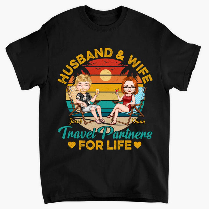 Personalized T-shirt - Gift For Couple - Travel Partners For Life