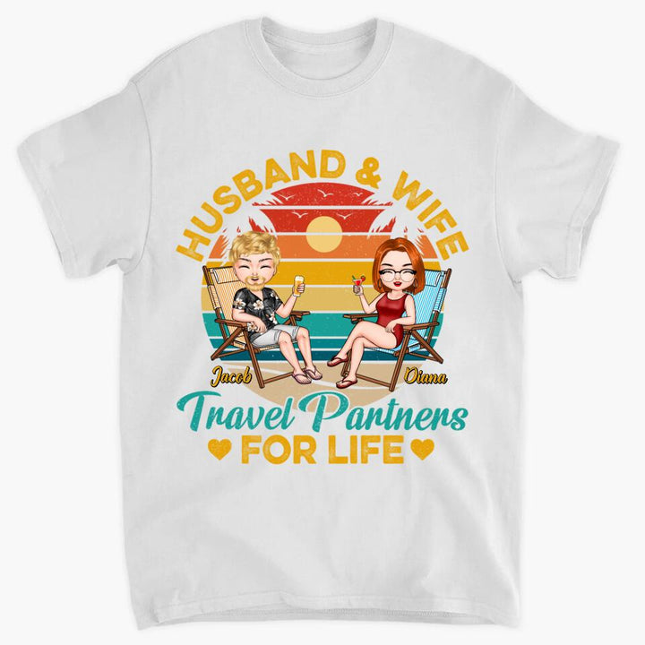 Personalized T-shirt - Gift For Couple - Travel Partners For Life