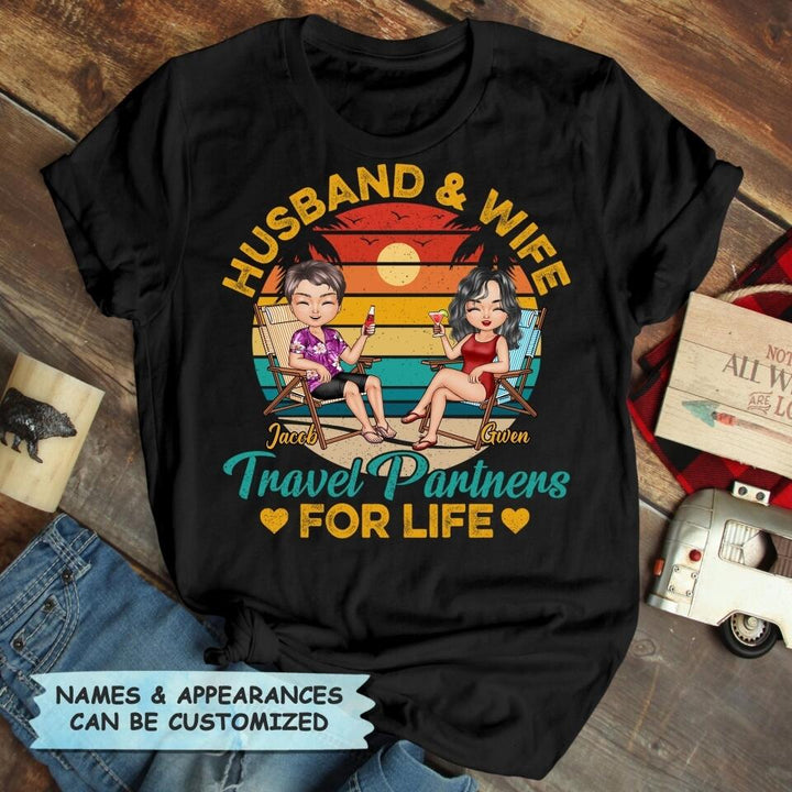 Personalized T-shirt - Gift For Couple - Travel Partners For Life