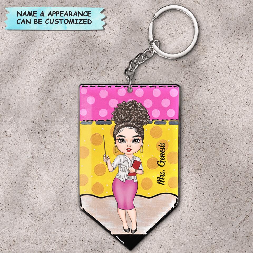 Personalized Keychain - Gift For Teacher - Love My Job