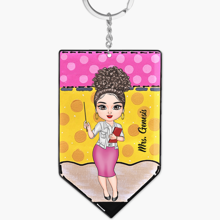 Personalized Keychain - Gift For Teacher - Love My Job