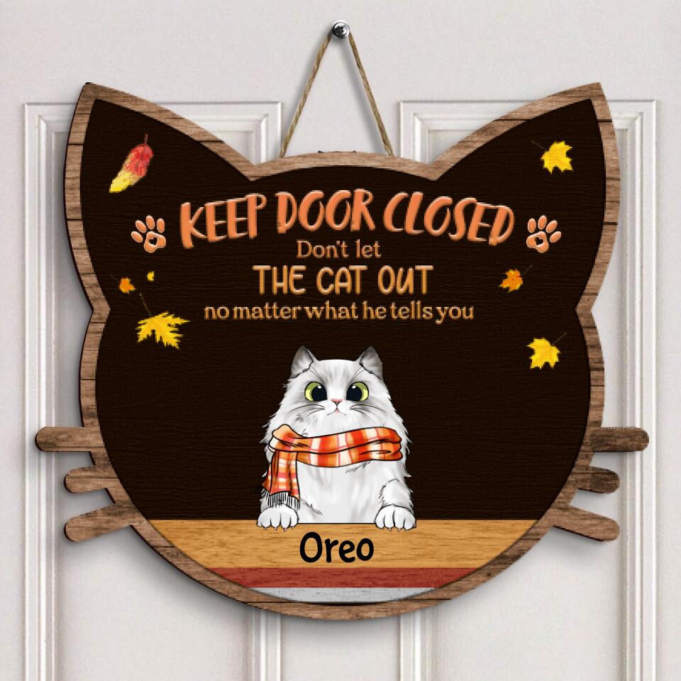 Personalized Door Sign - Gift For Cat Lover - Welcome To Our Home