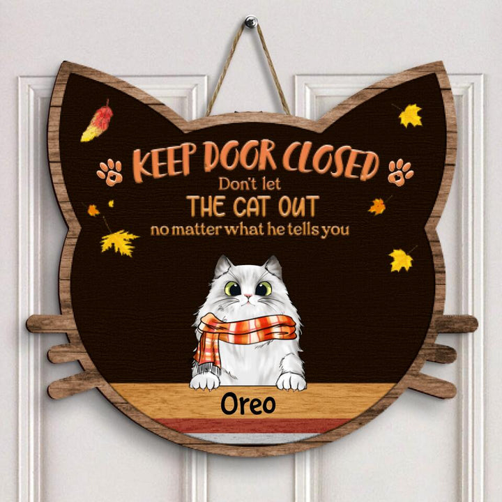 Personalized Door Sign - Gift For Cat Lover - Welcome To Our Home