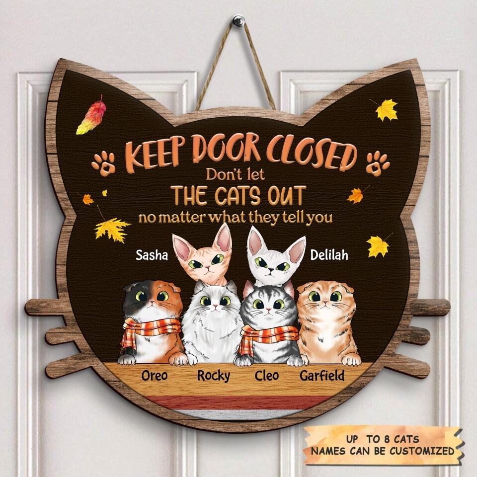 Personalized Door Sign - Gift For Cat Lover - Welcome To Our Home
