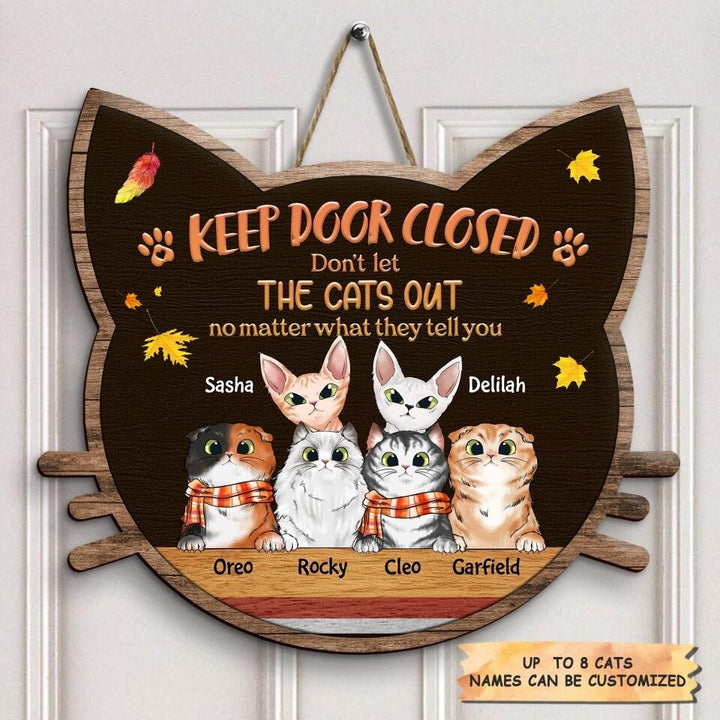 Personalized Door Sign - Gift For Cat Lover - Welcome To Our Home