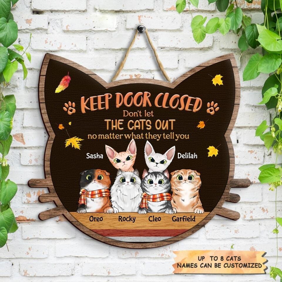 Personalized Door Sign - Gift For Cat Lover - Welcome To Our Home