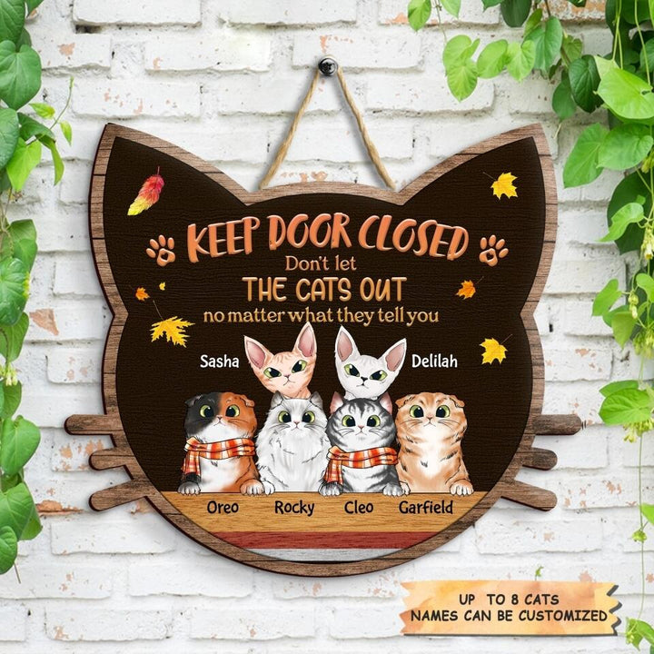 Personalized Door Sign - Gift For Cat Lover - Welcome To Our Home