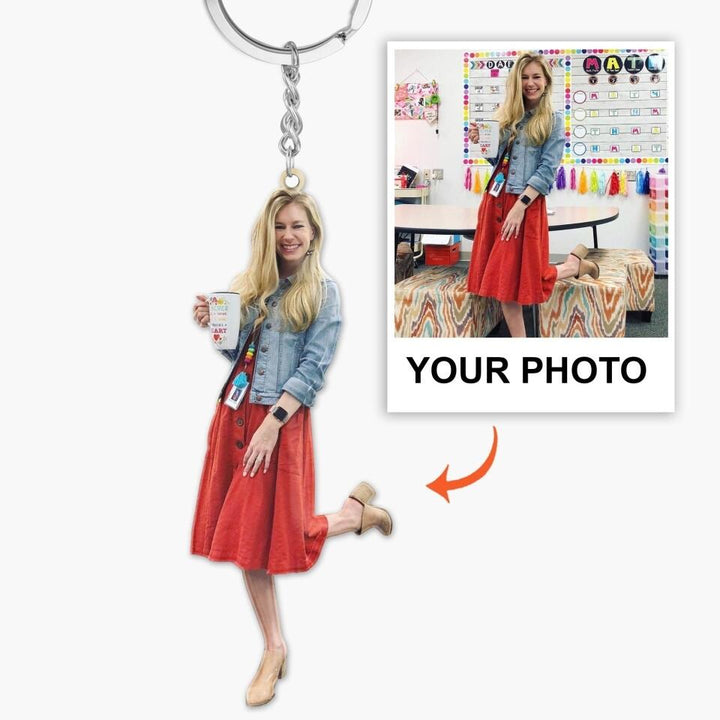 Personalized Keychain - Gift For Teacher - Photo Keychain AGCHD060