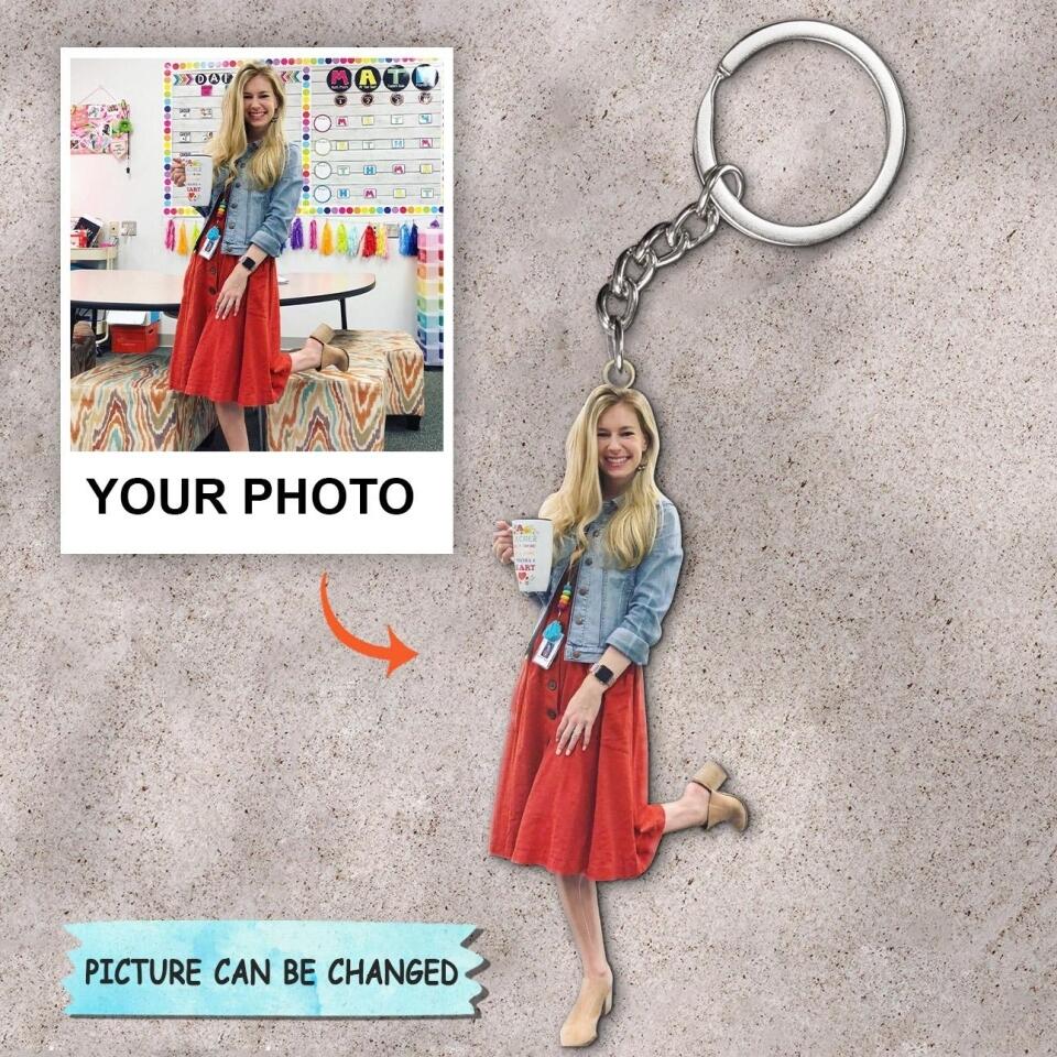 Personalized Keychain - Gift For Teacher - Photo Keychain AGCHD060