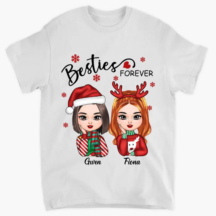 Personalized T-shirt - Gift For Friend - Besties Forever Christmas