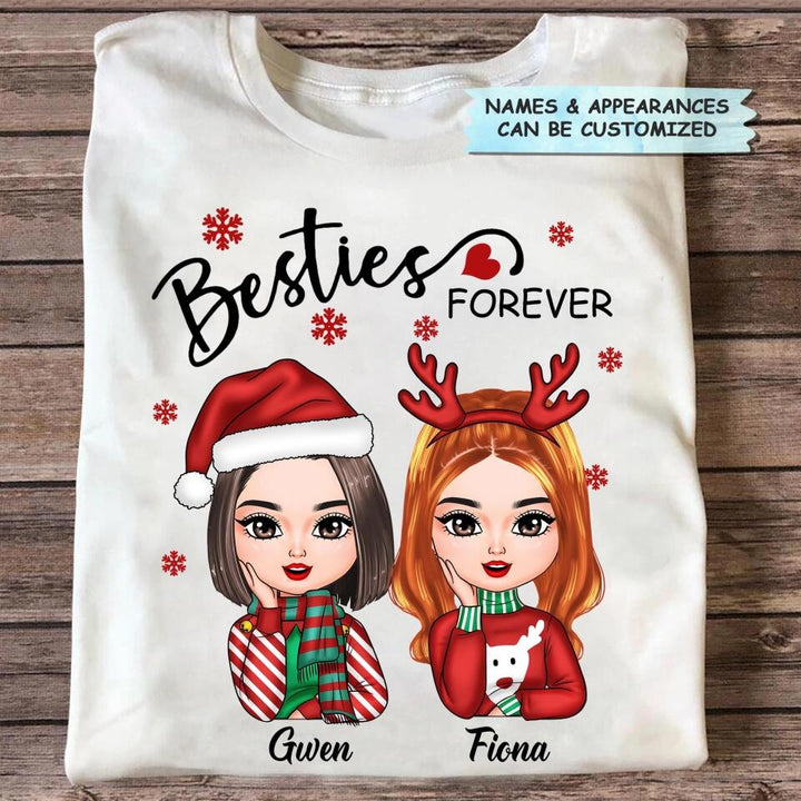 Personalized T-shirt - Gift For Friend - Besties Forever Christmas