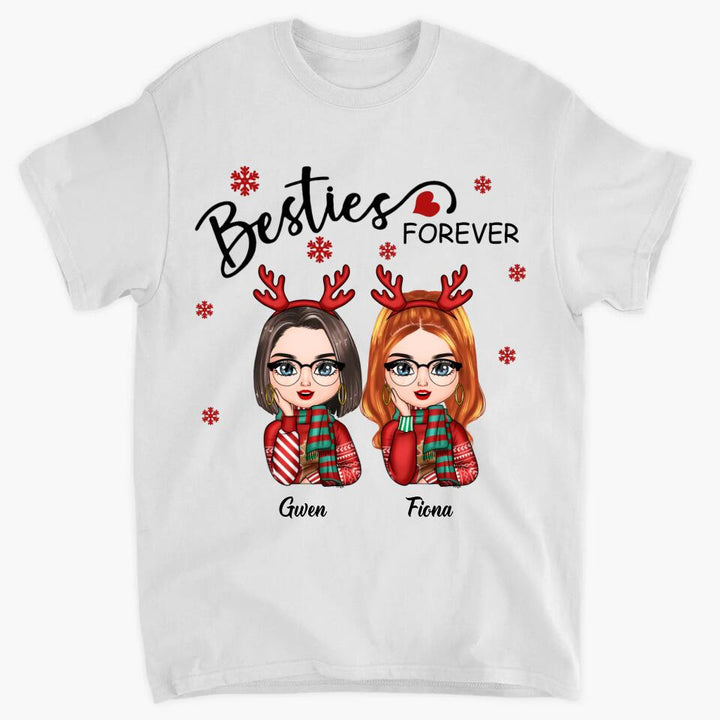 Personalized T-shirt - Gift For Friend - Besties Forever Christmas