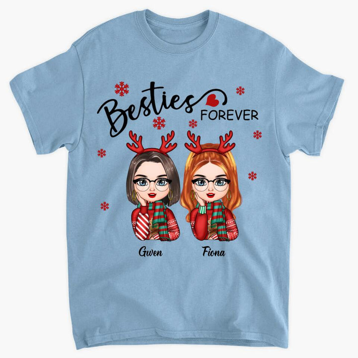 Personalized T-shirt - Gift For Friend - Besties Forever Christmas