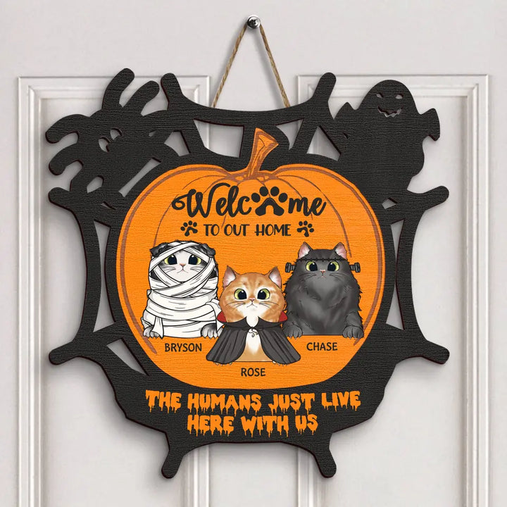 Personalized Door Sign - Gift For Halloween - Welcome To Our Home