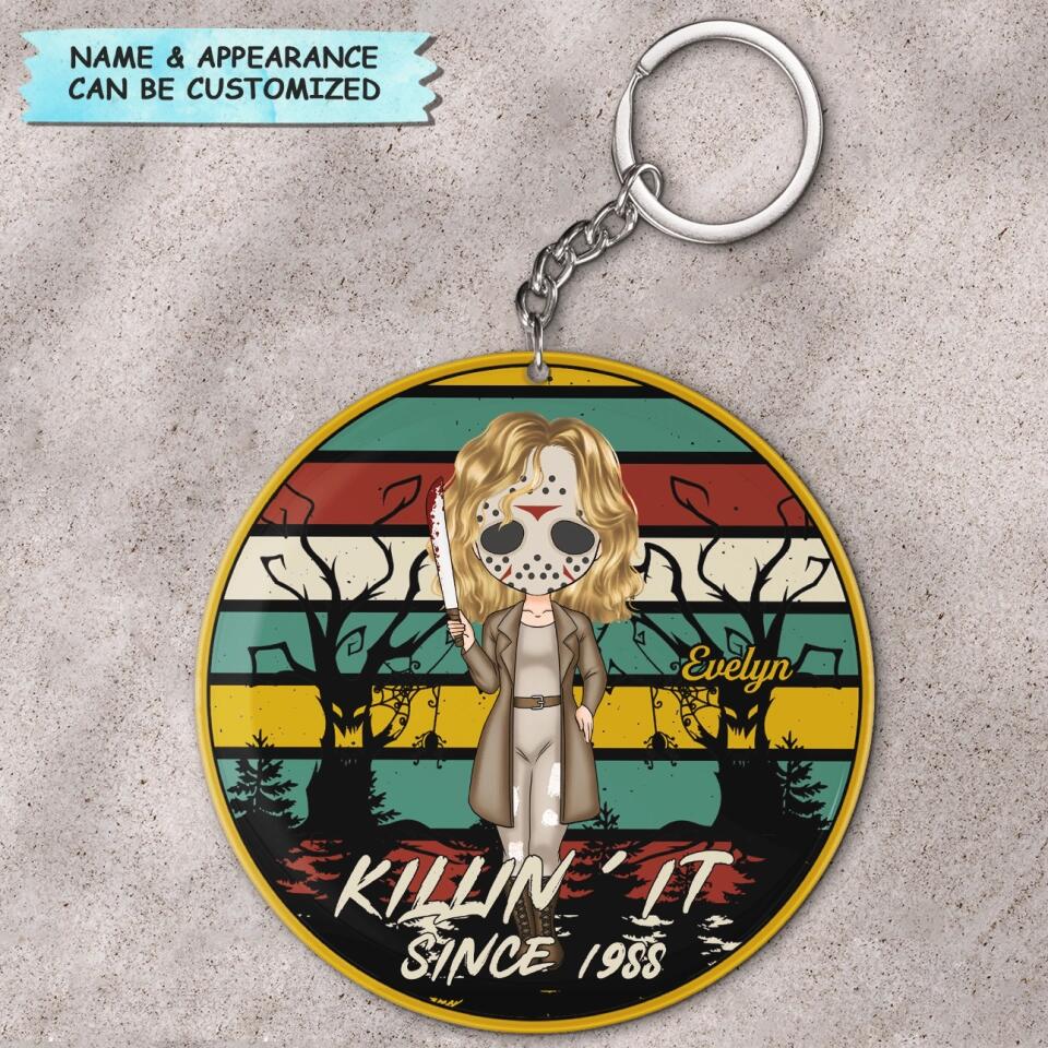 Personalized Keychain - Gift For Halloween - Killin' It