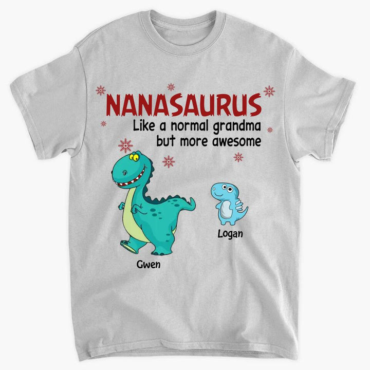 Personalized T-shirt - Gift For Grandma - Nanasaurus Christmas