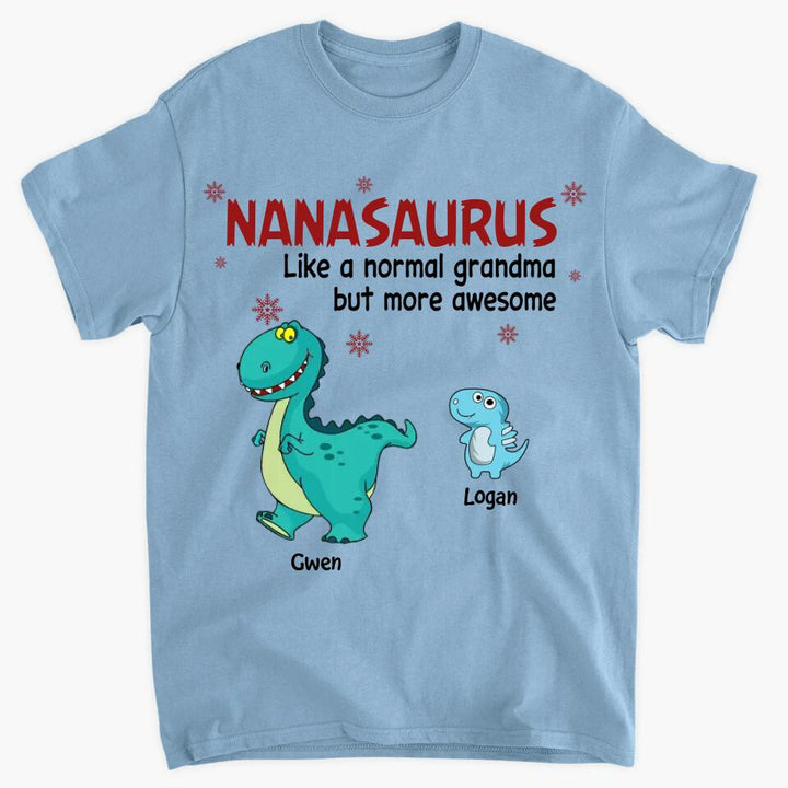 Personalized T-shirt - Gift For Grandma - Nanasaurus Christmas