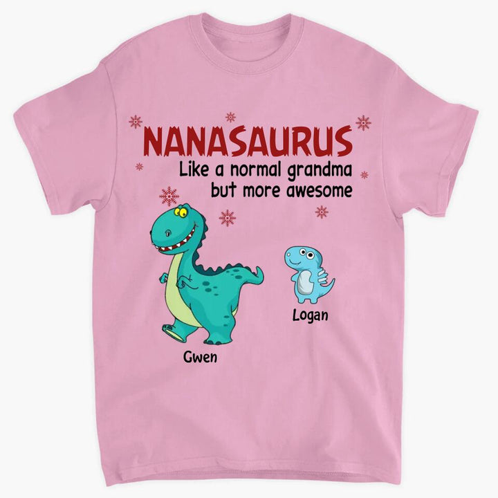 Personalized T-shirt - Gift For Grandma - Nanasaurus Christmas