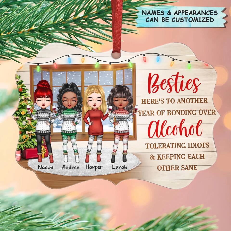 Personalized Aluminium Ornament - Gift For Friend - Dear Besties