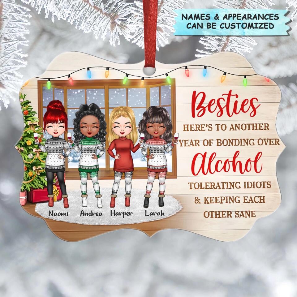 Personalized Aluminium Ornament - Gift For Friend - Dear Besties