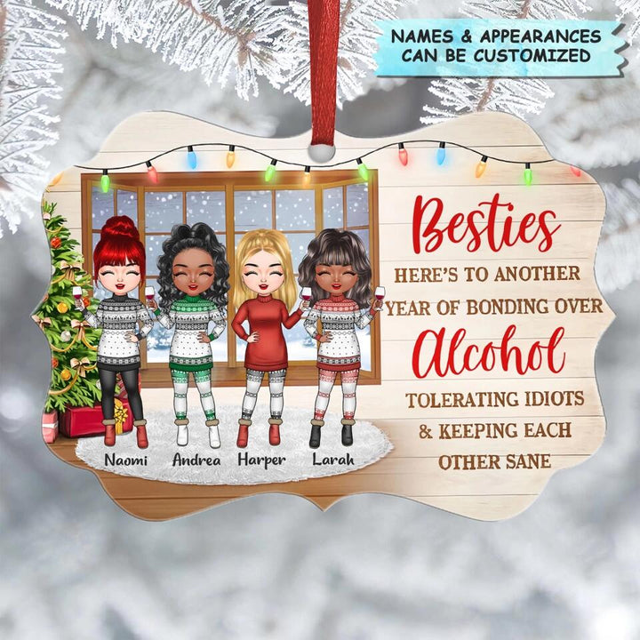 Personalized Aluminium Ornament - Gift For Friend - Dear Besties