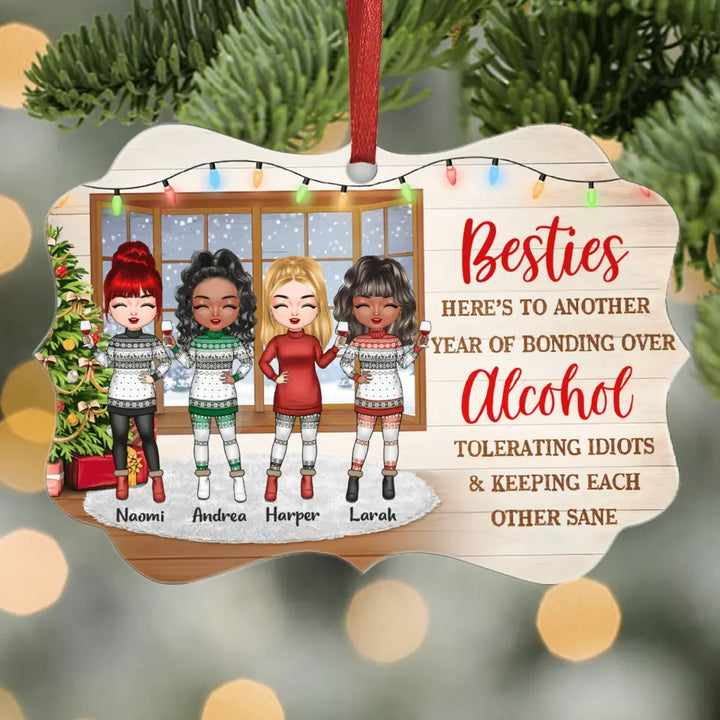 Personalized Aluminium Ornament - Gift For Friend - Dear Besties