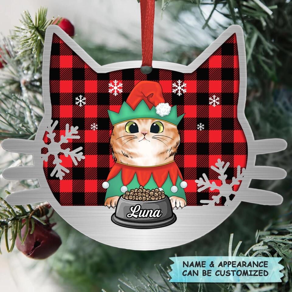 Personalized Aluminium Ornament - Gift For Cat Lover - Merry Christmas