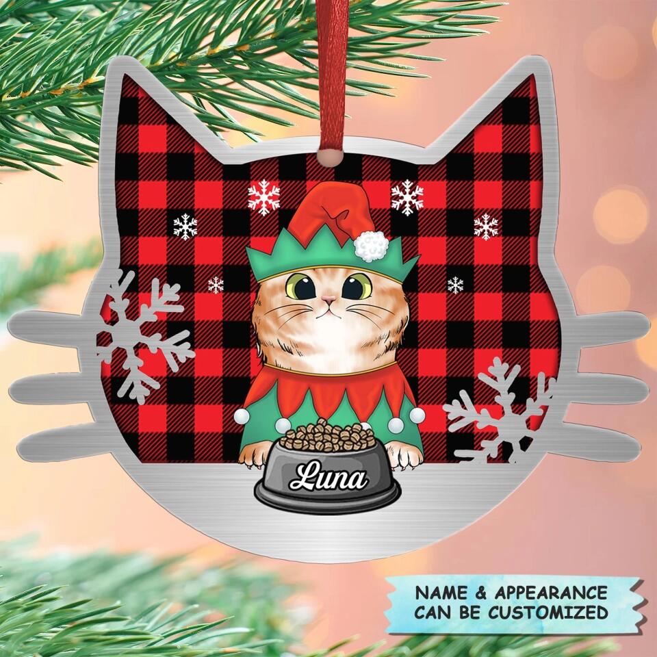 Personalized Aluminium Ornament - Gift For Cat Lover - Merry Christmas