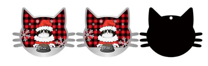 Personalized Aluminium Ornament - Gift For Cat Lover - Merry Christmas