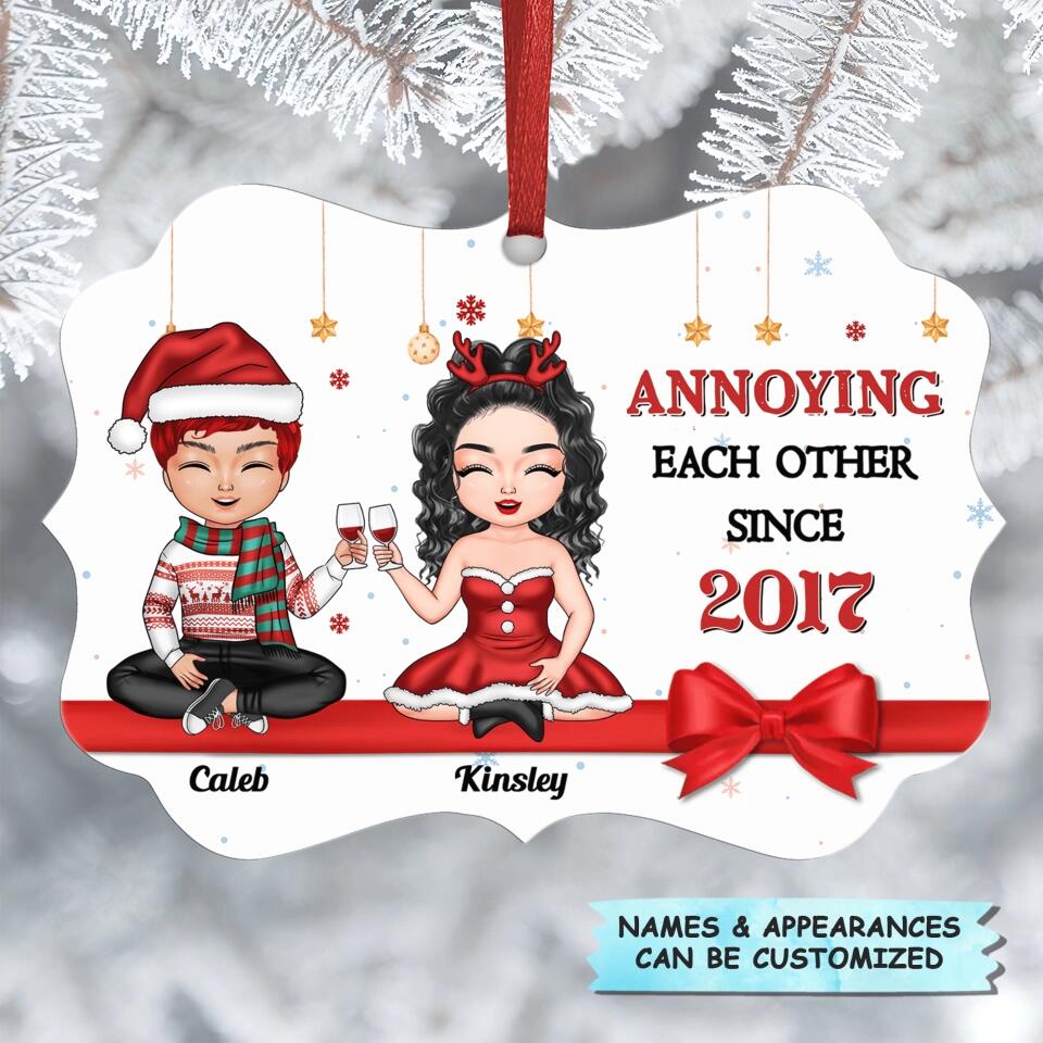 Personalized Aluminium Ornament - Gift For Couple - Annoying Each Other