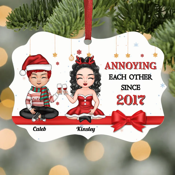 Personalized Aluminium Ornament - Gift For Couple - Annoying Each Other