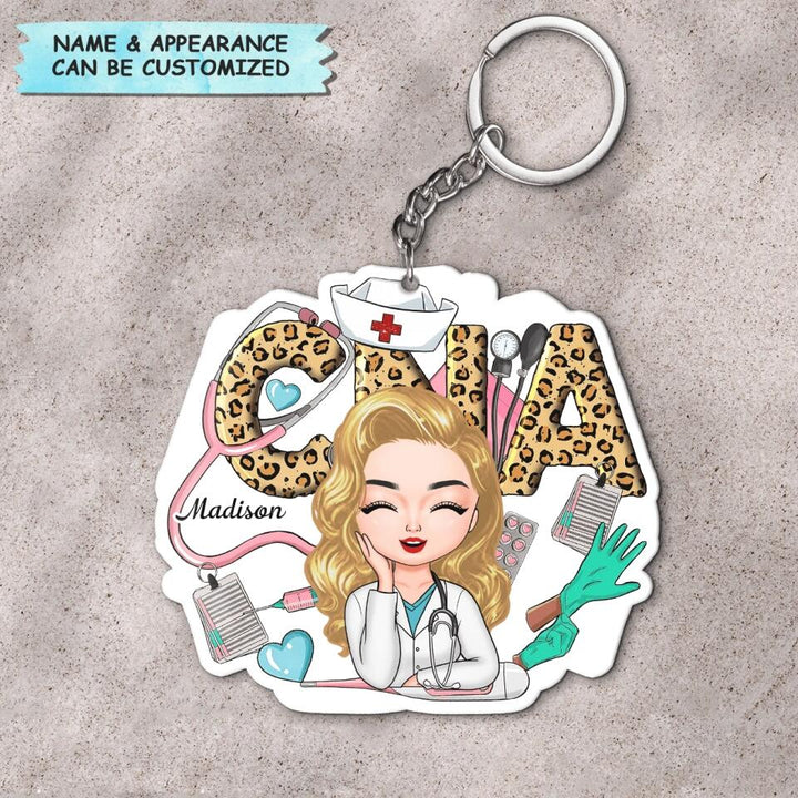 Personalized Keychain - Gift For CNA Nurse - Being A CNA