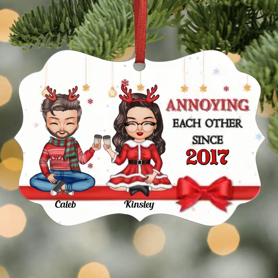 Personalized Aluminium Ornament - Gift For Couple - Annoying Each Other