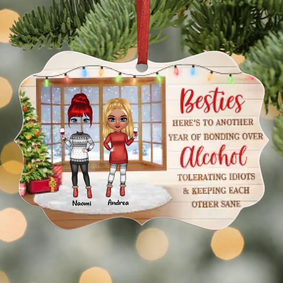 Personalized Aluminium Ornament - Gift For Friend - Dear Besties