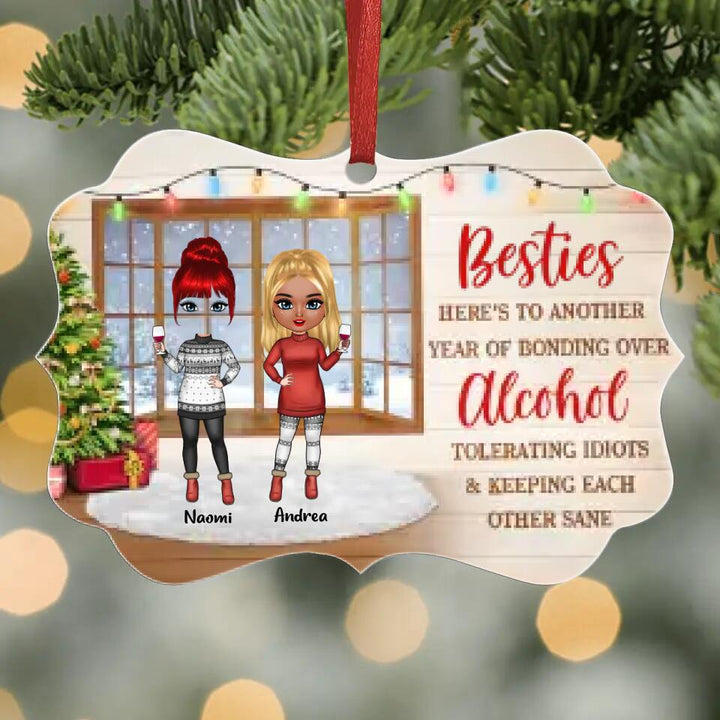 Personalized Aluminium Ornament - Gift For Friend - Dear Besties